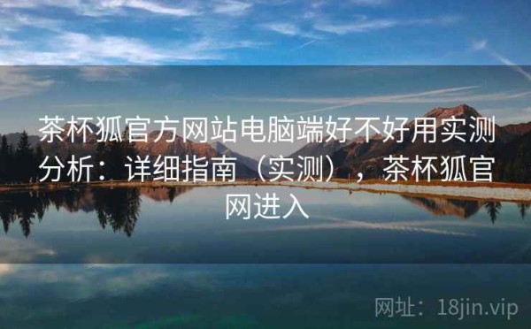茶杯狐官方网站电脑端好不好用实测分析：详细指南（实测），茶杯狐官网进入