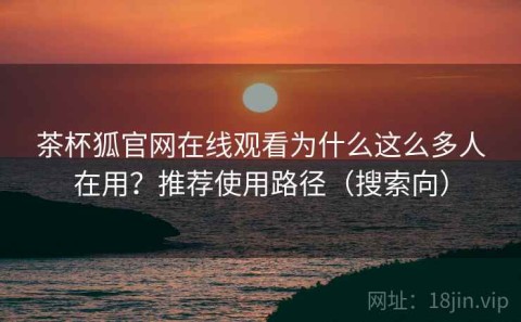 茶杯狐官网在线观看为什么这么多人在用？推荐使用路径（搜索向）