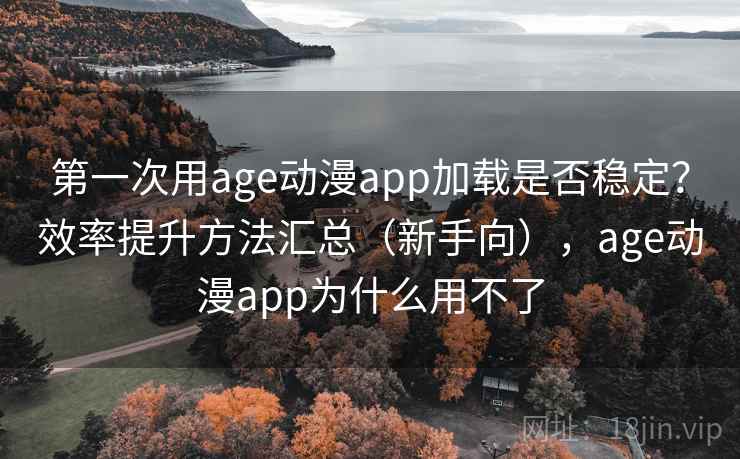 第一次用age动漫app加载是否稳定？效率提升方法汇总（新手向），age动漫app为什么用不了