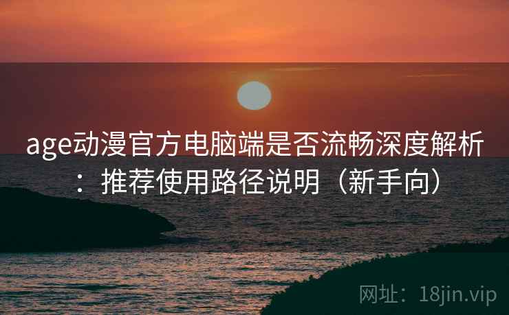 age动漫官方电脑端是否流畅深度解析：推荐使用路径说明（新手向）
