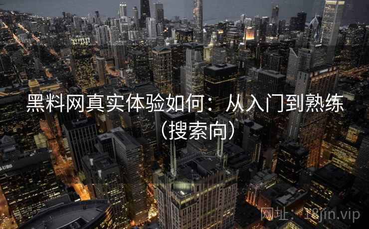 黑料网真实体验如何：从入门到熟练（搜索向）